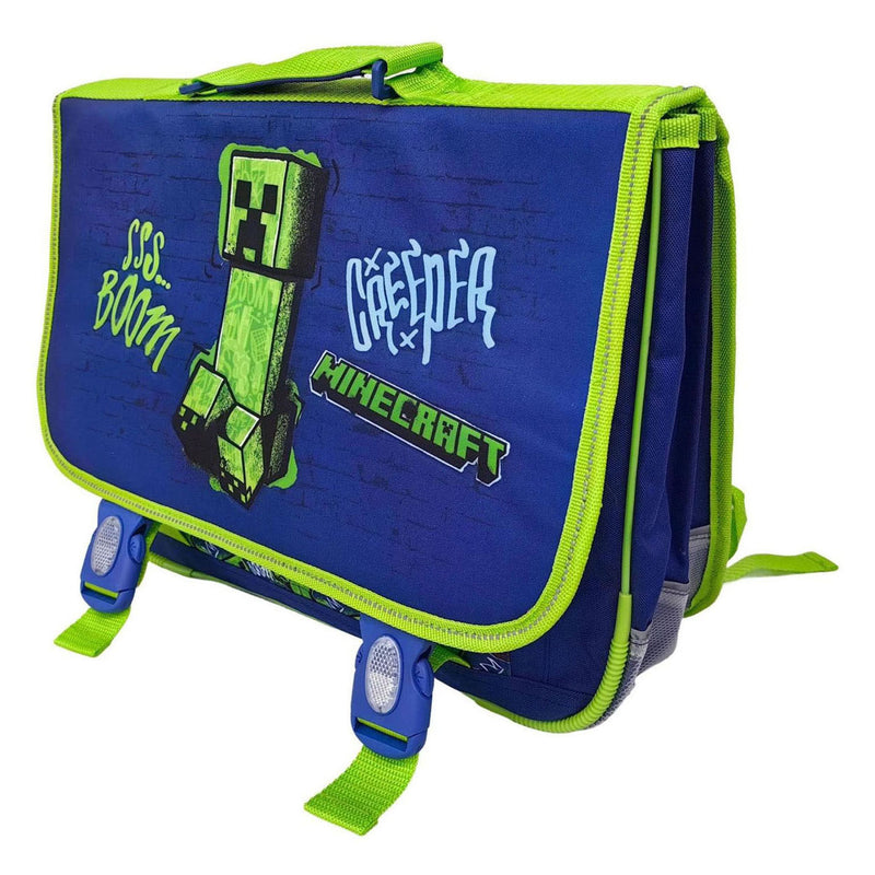 Afbeelding laden in galerijviewer, Minecraft schooltas 2 compartimenten met voorzak - 31,5x41x15cm
