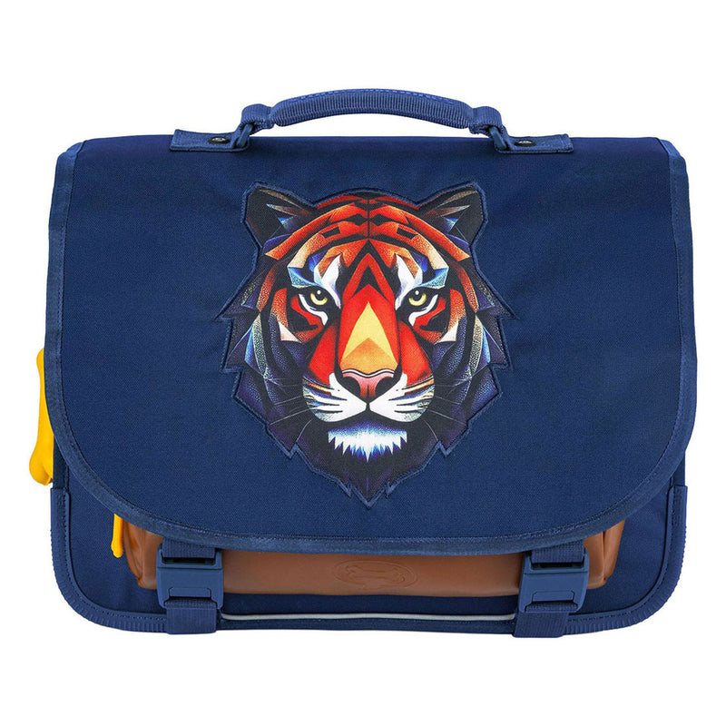 Afbeelding laden in galerijviewer, Stones and bones tiger facet indigo lotus schooltas
