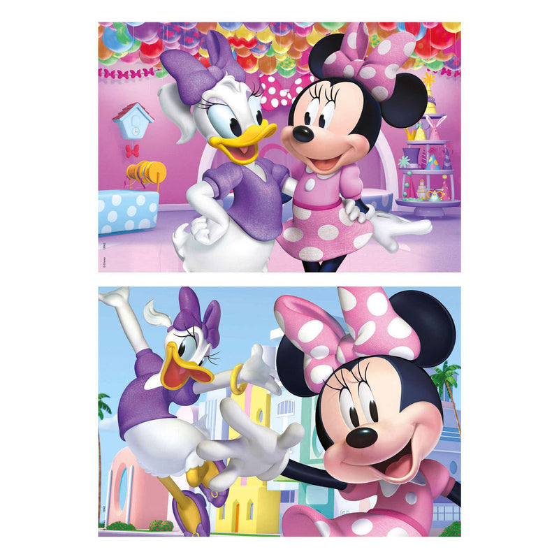 Afbeelding laden in galerijviewer, Disney minnie mouse houten legpuzzel - 2x50st.
