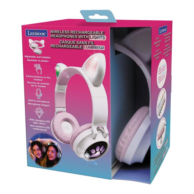 Afbeelding laden in galerijviewer, 2-in-1 bluetooth koptelefoon met licht kattenoren
