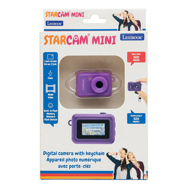 Lexibook sleutelhanger miniatuur digitale camera lichtroze met ingebouwd flashgeheugen