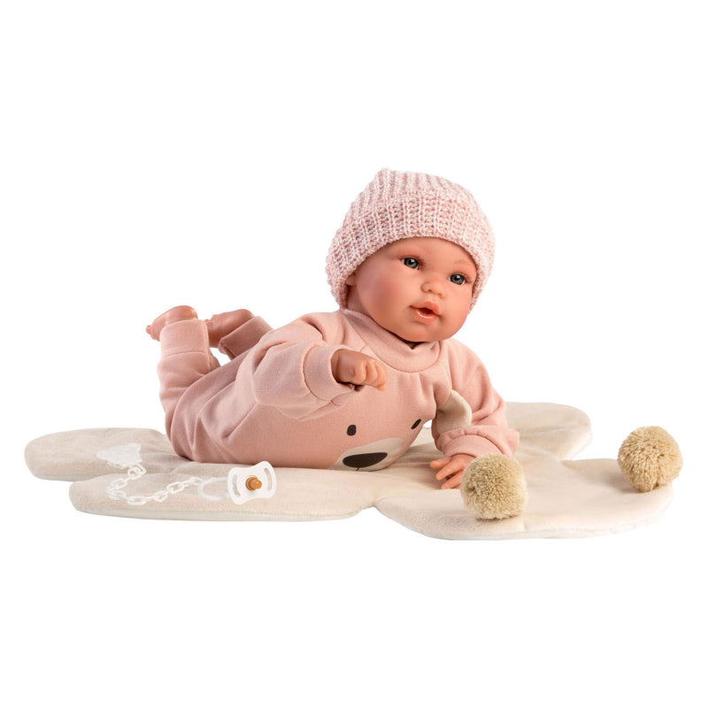 Afbeelding laden in galerijviewer, Llorens osito babypop met roze pakje - 36 cm
