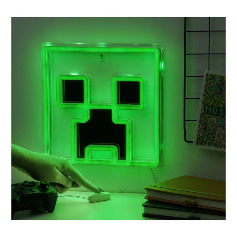 Afbeelding laden in galerijviewer, Minecraft creeper led neon wandlamp
