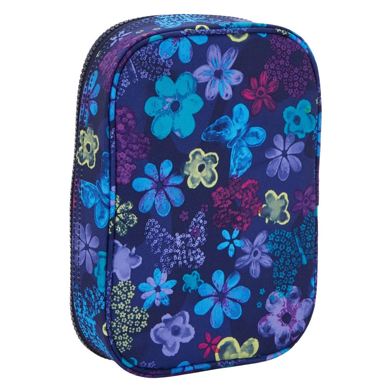 Afbeelding laden in galerijviewer, Kipling 100 pens etui - dark flower stamp
