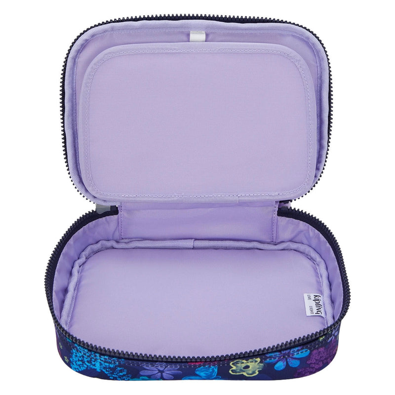 Afbeelding laden in galerijviewer, Kipling 100 pens etui - dark flower stamp
