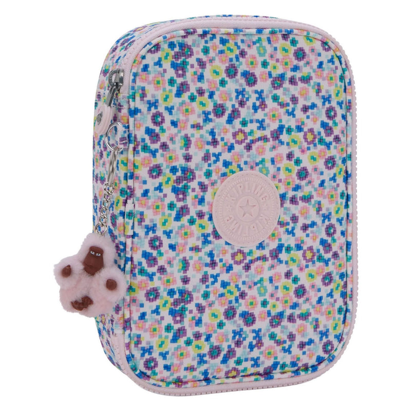 Afbeelding laden in galerijviewer, Kipling 100 pens etui - digi flower print
