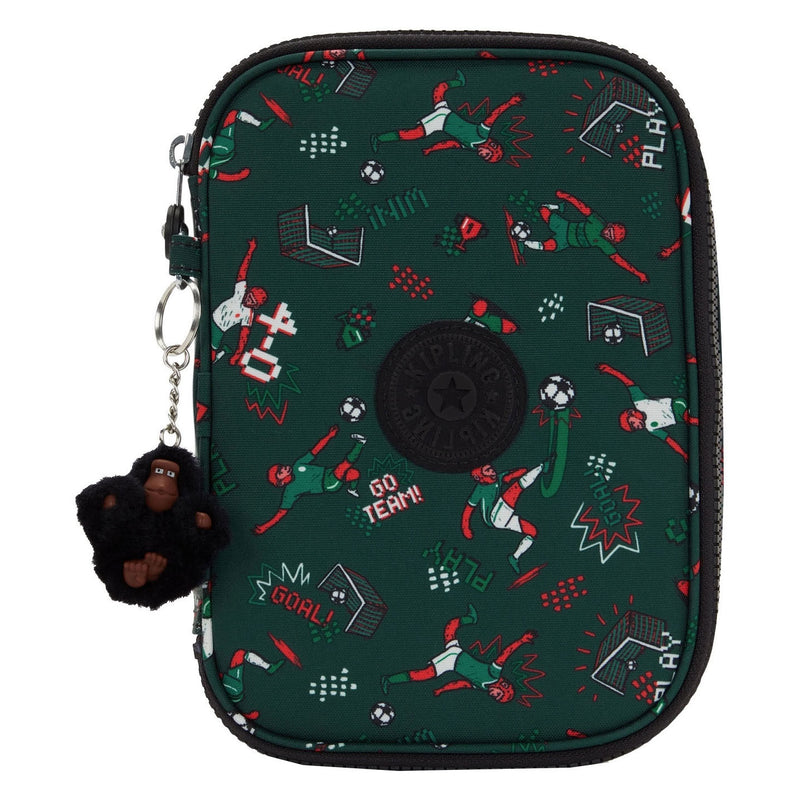 Afbeelding laden in galerijviewer, Kipling 100 pens etui - soccer print
