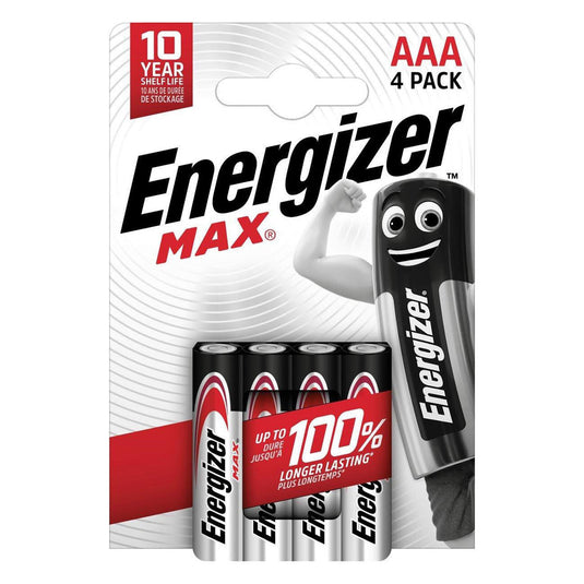 Energizer max aaa alkaline batterijen 4st.