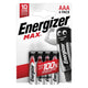 Energizer max aaa alkaline batterijen 4st.