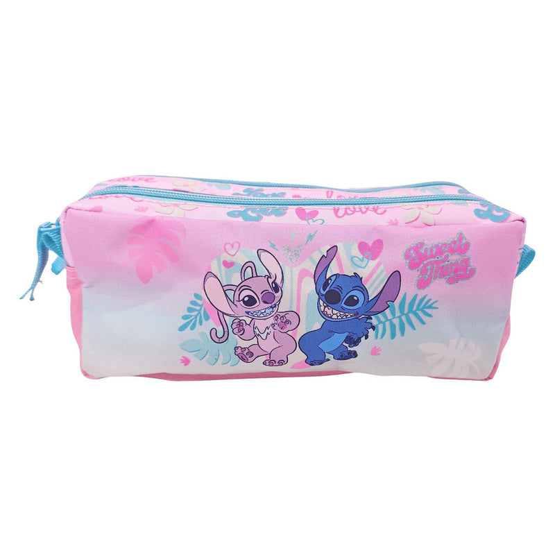 Afbeelding laden in galerijviewer, Stitch love etui met 2 compartimenten
