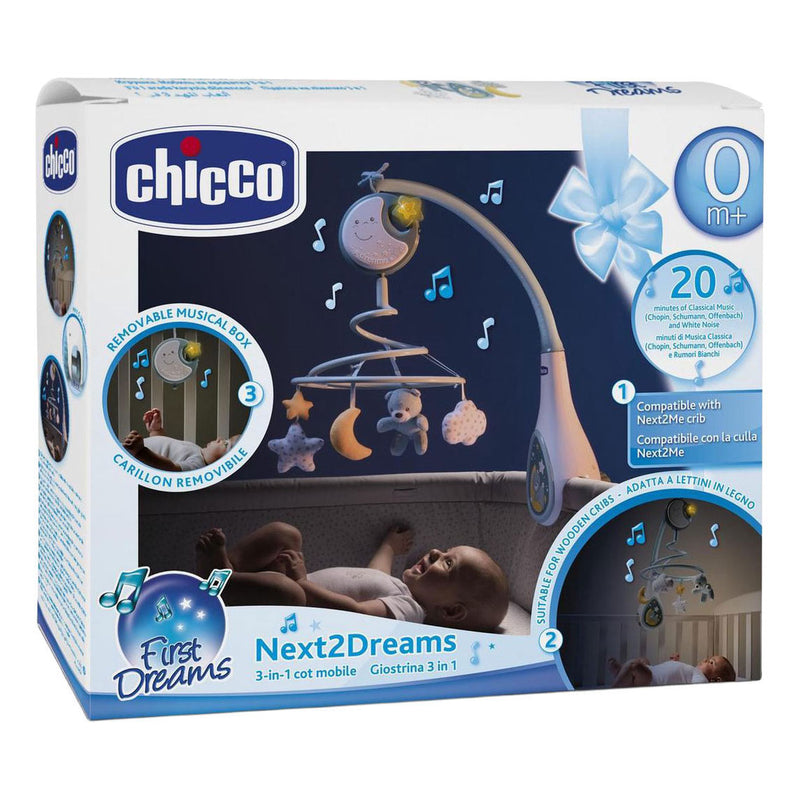 Afbeelding laden in galerijviewer, Next2dreams 3-in-1 muziekmobiel - blauw
