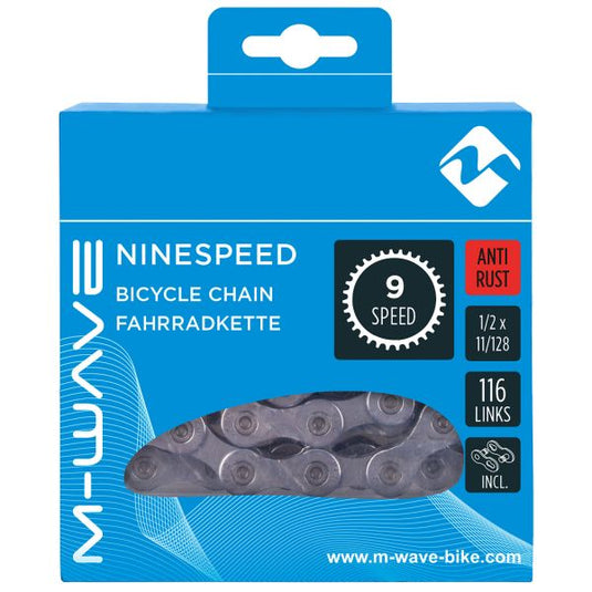Messingschlager m-wave ketting 1 2x11 128 - 116 9v. kmc anti roest