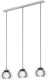 Eglo rocamar - hanglamp - e27 - 3 lichts - lengte 78 cm - glas - grijs zilver
