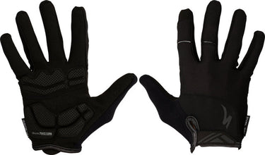 Specialized body geometry dual gel full finger gloves