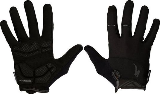 Specialized body geometry dual gel full finger gloves