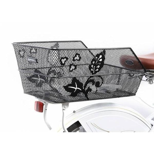 Basil Cento Flower-  fietsmand - achterop - zwart