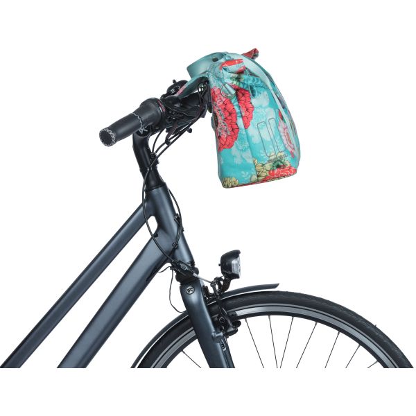 Afbeelding laden in galerijviewer, Basil Bloom Field fietshandtas - Duurzaam, waterdicht, blauw
