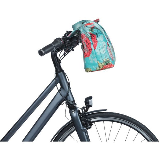 Basil Bloom Field fietshandtas - Duurzaam, waterdicht, blauw