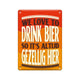 Paperdreams tekstbord metaal 22x16,5cm - we love to drink bier