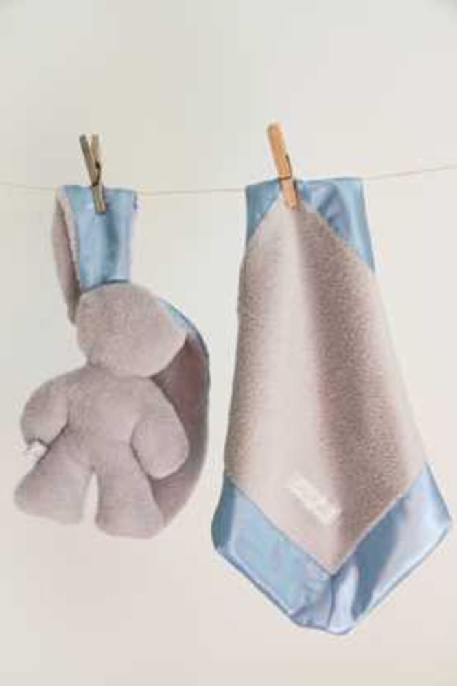 Afbeelding laden in galerijviewer, Snuggle bunny grijs met blauwe oren. 26
