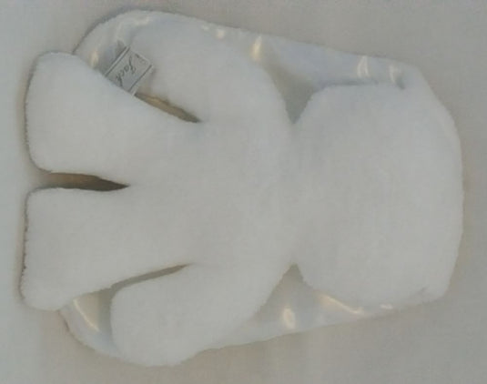 Snuggle bunny wit met witte oren. 26 cm