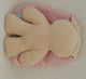 Snuggle bunny beige met roze oren. 26 cm
