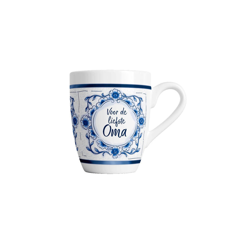 Afbeelding laden in galerijviewer, Paperdreams delfts blauwe mok - oma - keramiek 440ml

