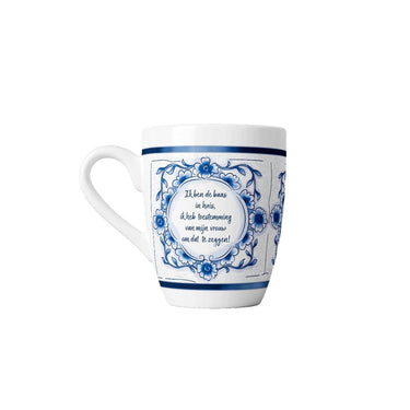 Paperdreams delfts blauwe mok - baas in huis - keramiek 440ml