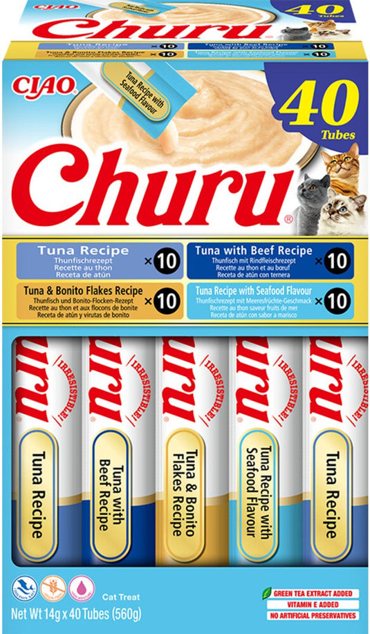 Ciao kattensnack churu puree tuna - 40x14 gr