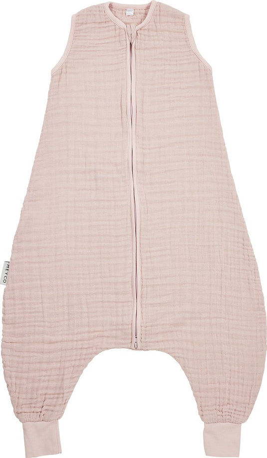 Meyco baby uni baby zomer slaapoverall jumper - pre-washed hydrofiel - soft pink - 92cm - 0.5 tog