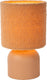 Lucide woolly - tafellamp - ø 16 cm - 1xe14 - okergeel - japandi