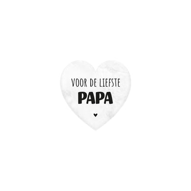 Paperdreams marmeren hartje - papa- 5x5cm