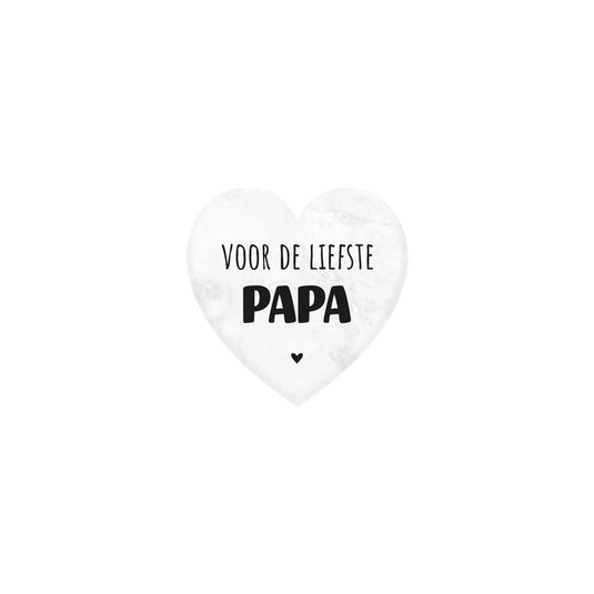 Paperdreams marmeren hartje - papa- 5x5cm