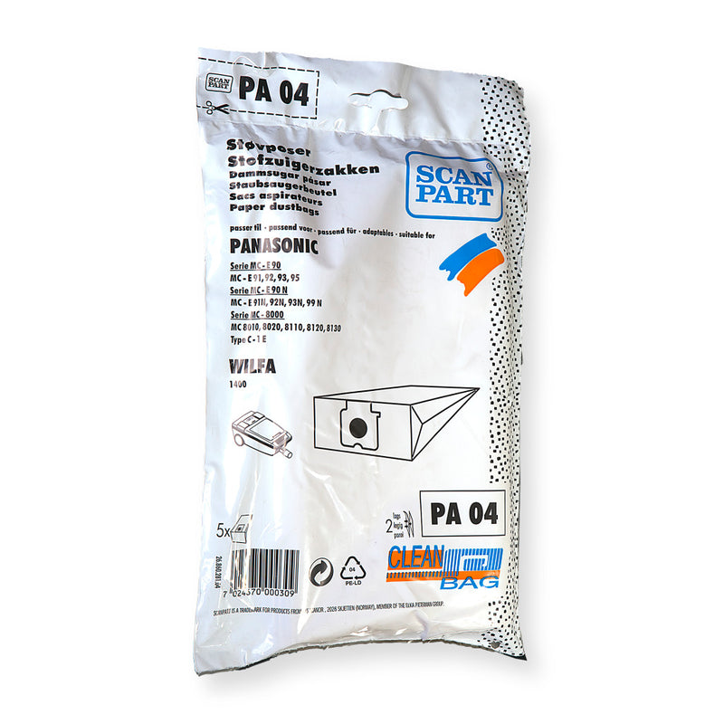 Afbeelding laden in galerijviewer, Scanpart pa04 stofzak panasonic 5stuks
