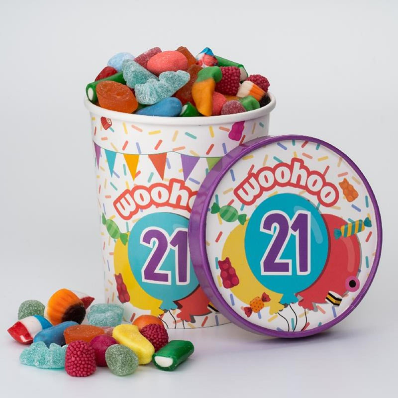 Afbeelding laden in galerijviewer, Paperdreams snoepbeker ã˜12x14cm - 21 jaar
