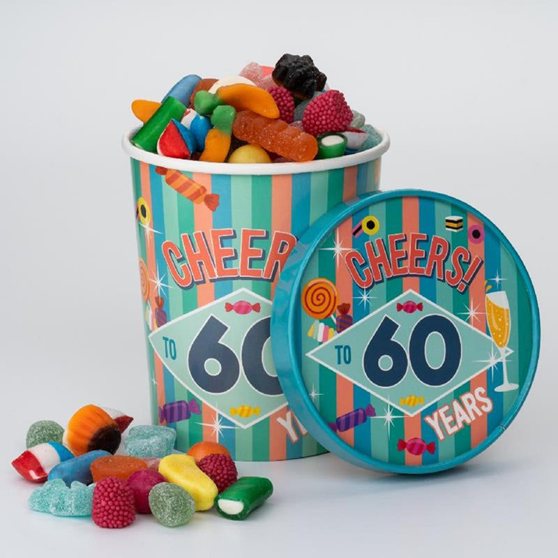 Afbeelding laden in galerijviewer, Paperdreams snoepbeker ã˜12x14cm - 60 jaar
