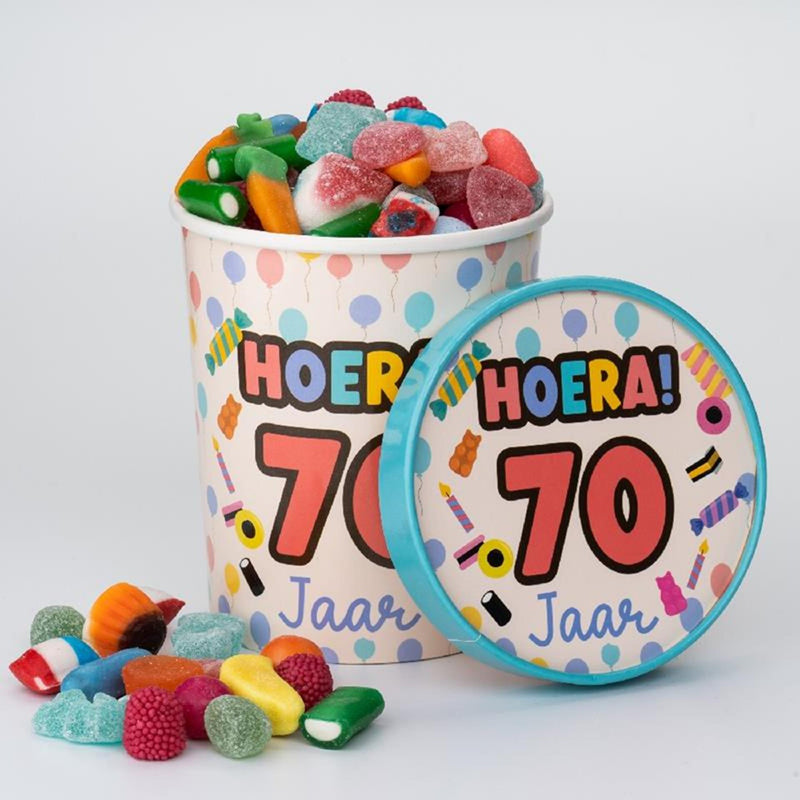 Afbeelding laden in galerijviewer, Paperdreams snoepbeker ø12x14cm - 70 jaar

