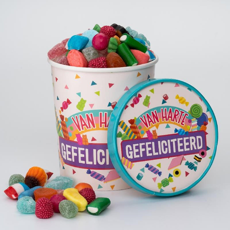 Afbeelding laden in galerijviewer, Paperdreams snoepbeker ã˜12x14cm - gefeliciteerd
