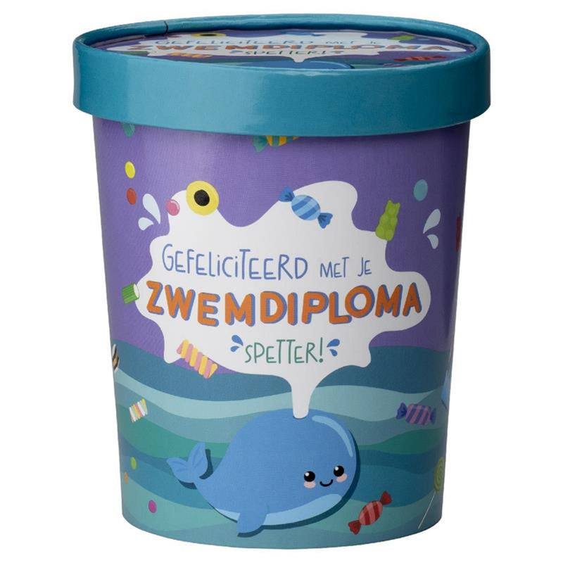 Afbeelding laden in galerijviewer, Paperdreams snoepbeker ø12x14cm - zwemdiploma
