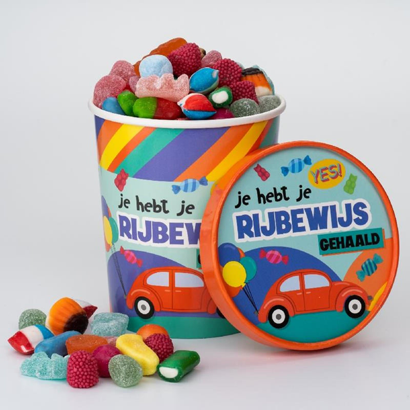 Afbeelding laden in galerijviewer, Paperdreams snoepbeker ø12x14cm - rijbewijs
