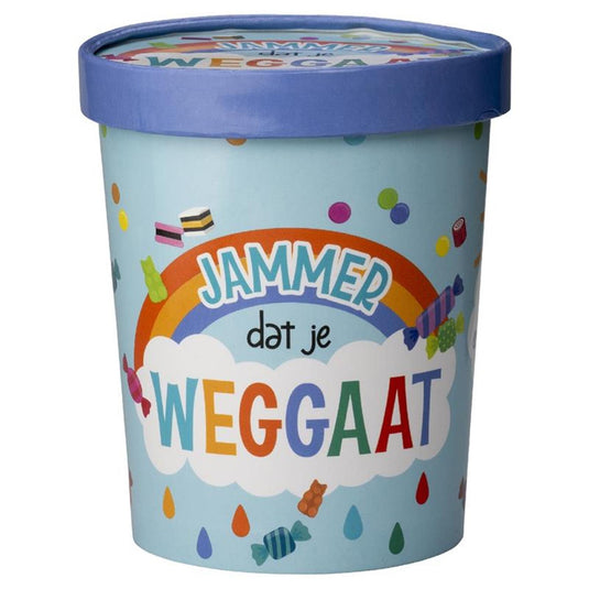 Paperdreams snoepbeker ã˜12x14cm - jammer dat je weggaat