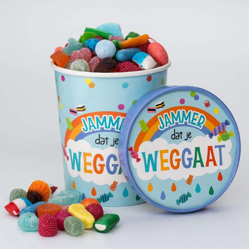 Afbeelding laden in galerijviewer, Paperdreams snoepbeker ã˜12x14cm - jammer dat je weggaat
