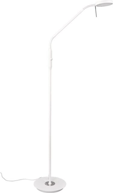Trio monza vloerlamp - leeslamp - wit mat - flex arm - dimbaar - lichtkleur instelbaar