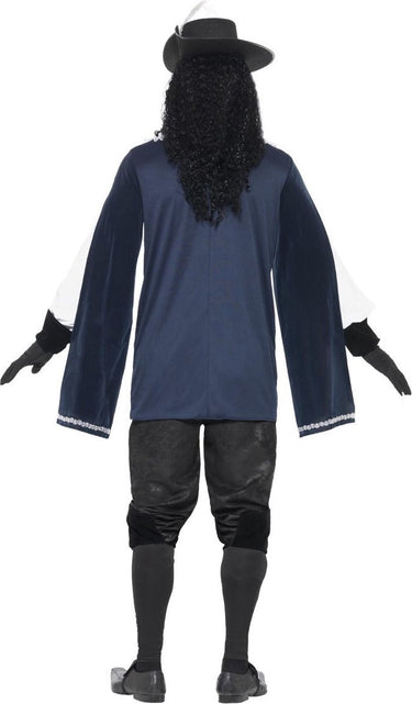 Vegaoo blauwe musketiers kostuum voor mannen - verkleedkleding - large