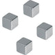 Neodym magneten franken 10x10mm chroom 4 stuks