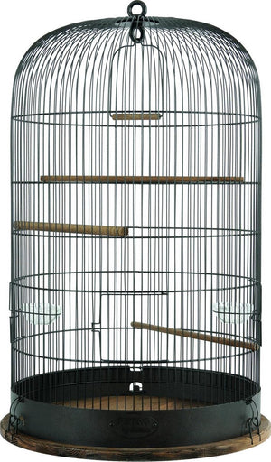 Zolux vogelkooi retro marthe - industriële traliekooi met zitstokken - 48x48x74 cm
