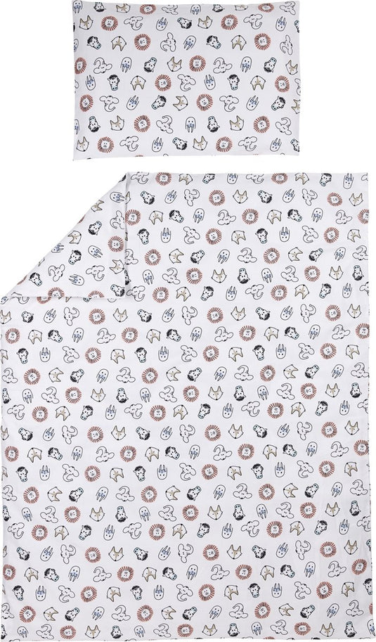 Meyco baby animal dekbedovertrek peuter - multicolour - 120x150cm