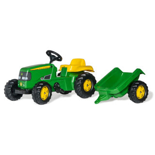 Rolly toys john deere traptractor rollykid - met aanhanger - vanaf 3 jaar