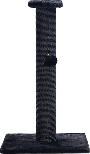 Beeztees serpa katten krabpaal - omwikkeld met touw - met balletje - zwart - 35x35x60 cm
