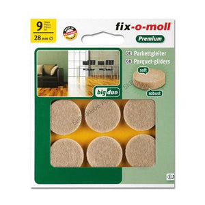 Fix-o-moll parketglijder beschermvilt rond 35mm beige